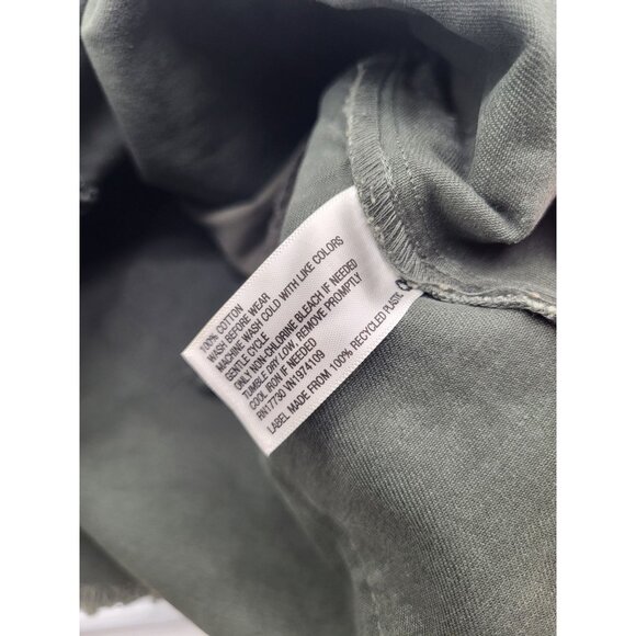 WILD FABLE Army Green Cargo Skirt Faded Raw Hem Mini SZ LG - Picture 4 of 6